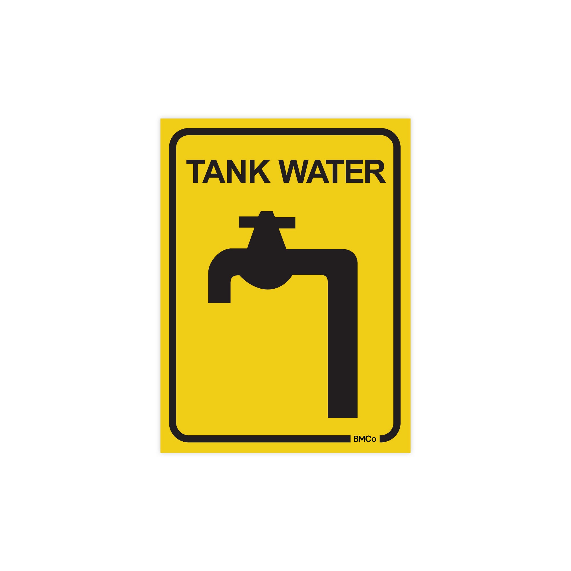 100x75mm Metal Tank Water Yellow/Black Blue Mountain Co AU