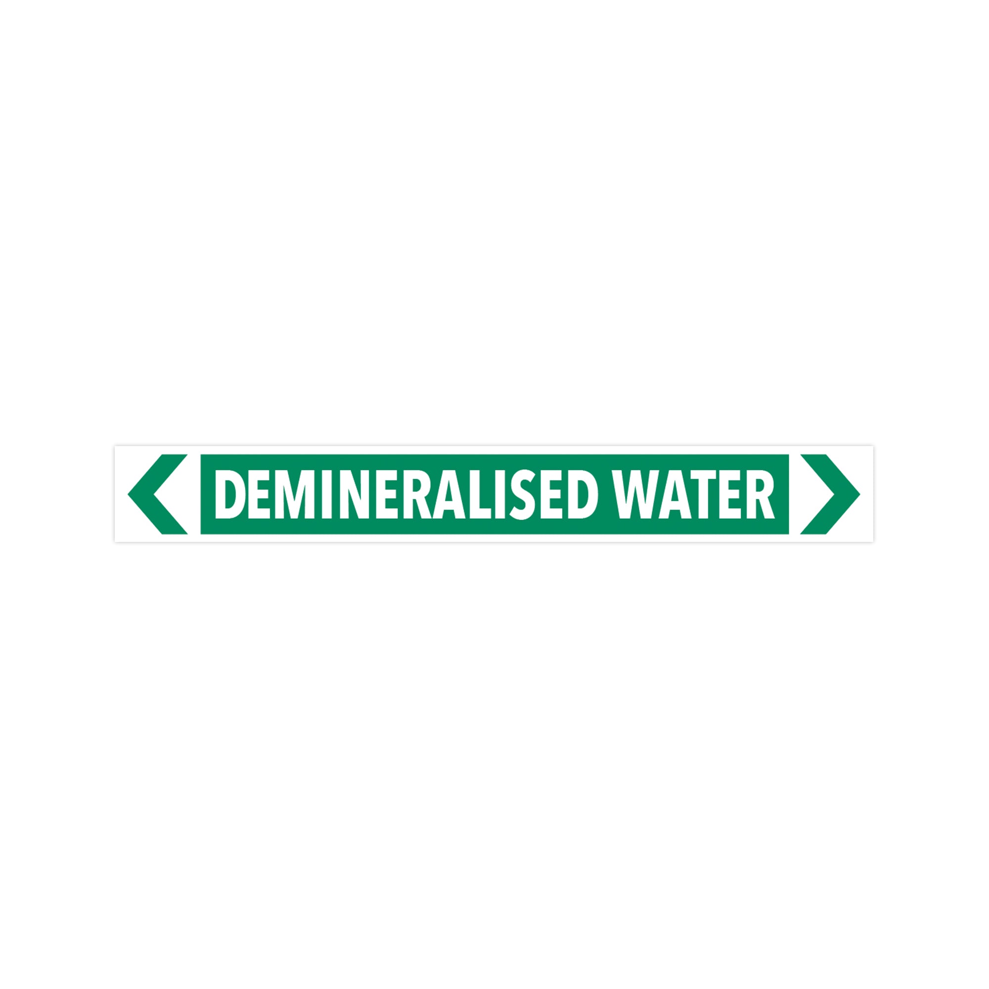 DEMINERALISED WATER (Green)10 Pkt Large Pipemarker – Blue Mountain Co AU