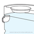 Flanged Tank Overflow - Volume Increasing - Extra High 90mm